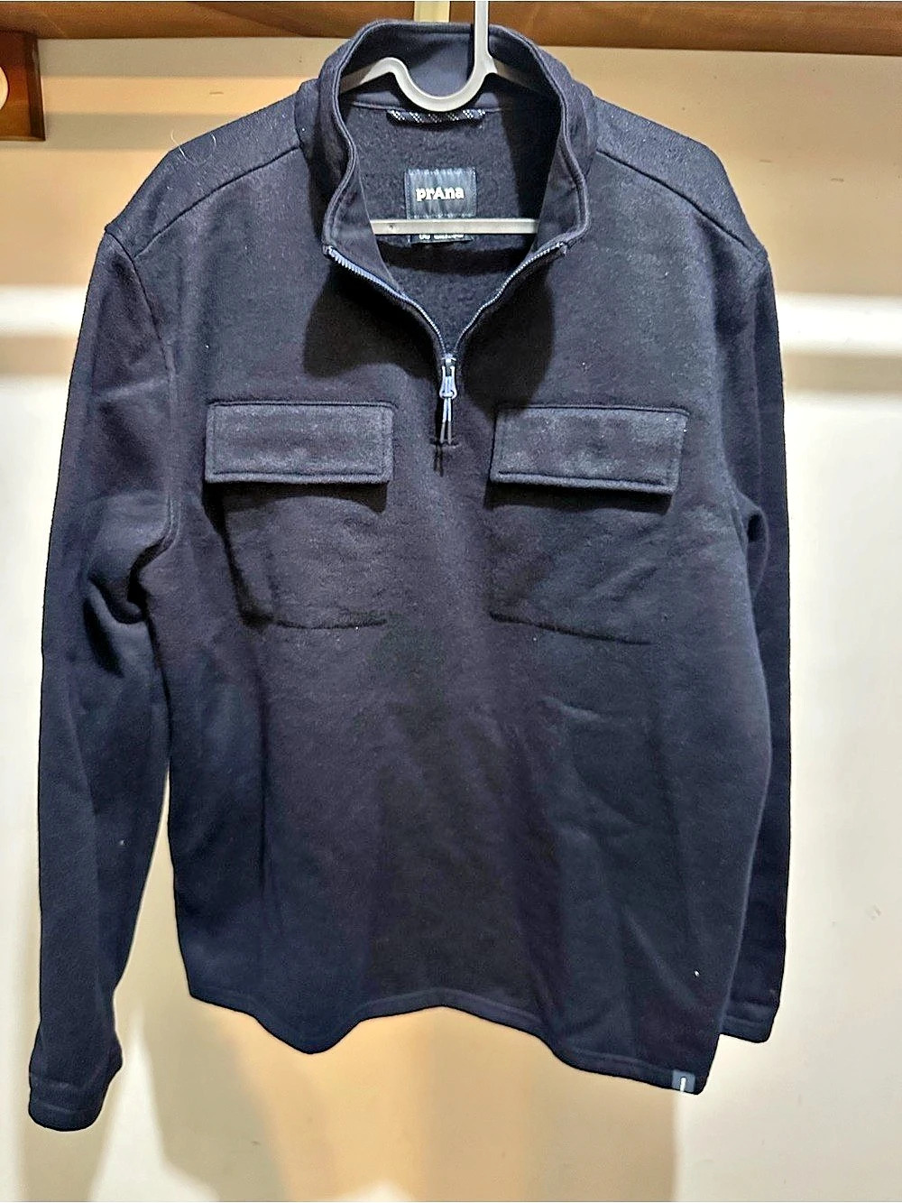 prAna Navy Quarter-Zip Field Jacket Size Large
